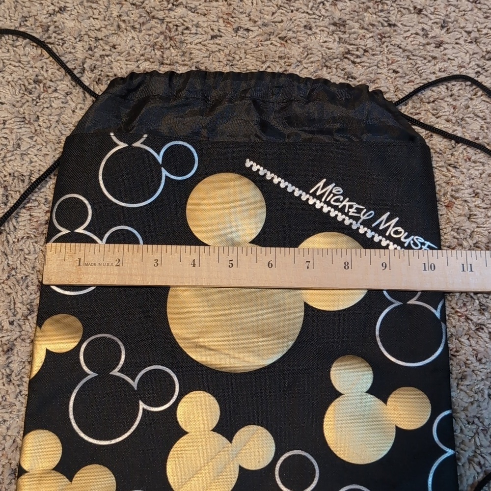 Mickey Mouse Drawstring Mini Backpack String Reusable Disney Bag - Picture 4 of 6